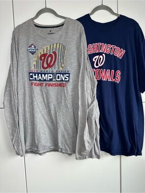 Washington Nationals 2019 World Series Champions Long Sleeve T Shirt 2XL